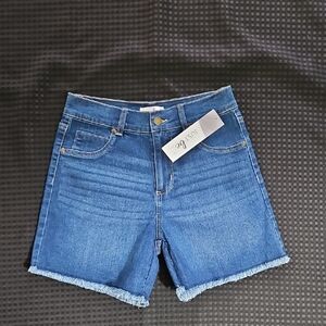 Just Be, Denim Fringe Hem, Size Small